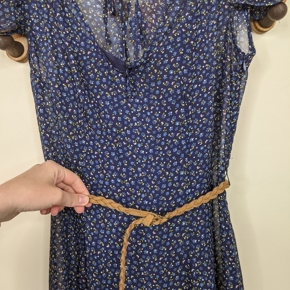 Olsenboye Micro Floral Ruffled Prairie Maxi Dress - Picture 4 of 7